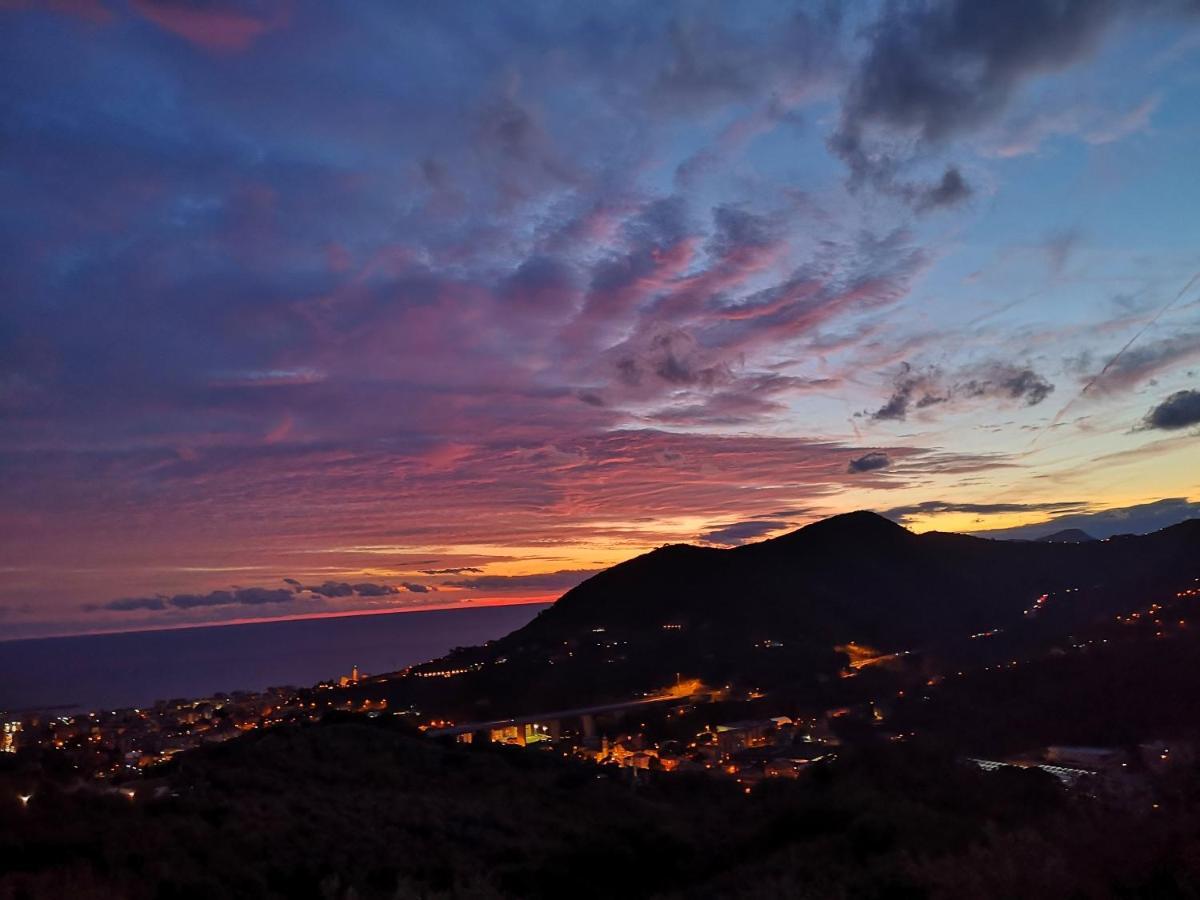 La Vivagna - Casa Vista Mare Tra Gli Ulivi Villa Leivi Dış mekan fotoğraf