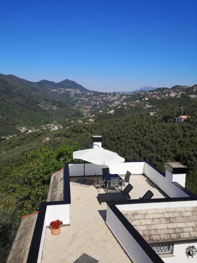 La Vivagna - Casa Vista Mare Tra Gli Ulivi Villa Leivi Dış mekan fotoğraf
