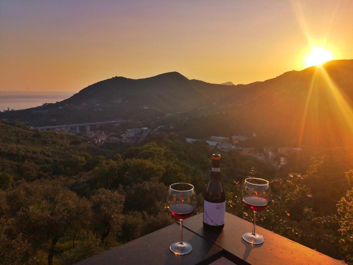 La Vivagna - Casa Vista Mare Tra Gli Ulivi Villa Leivi Dış mekan fotoğraf