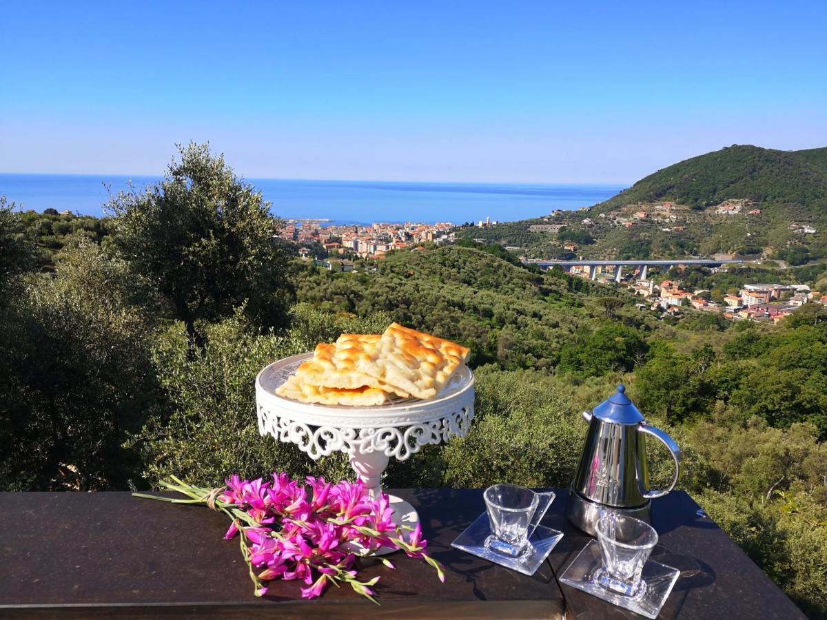 La Vivagna - Casa Vista Mare Tra Gli Ulivi Villa Leivi Dış mekan fotoğraf